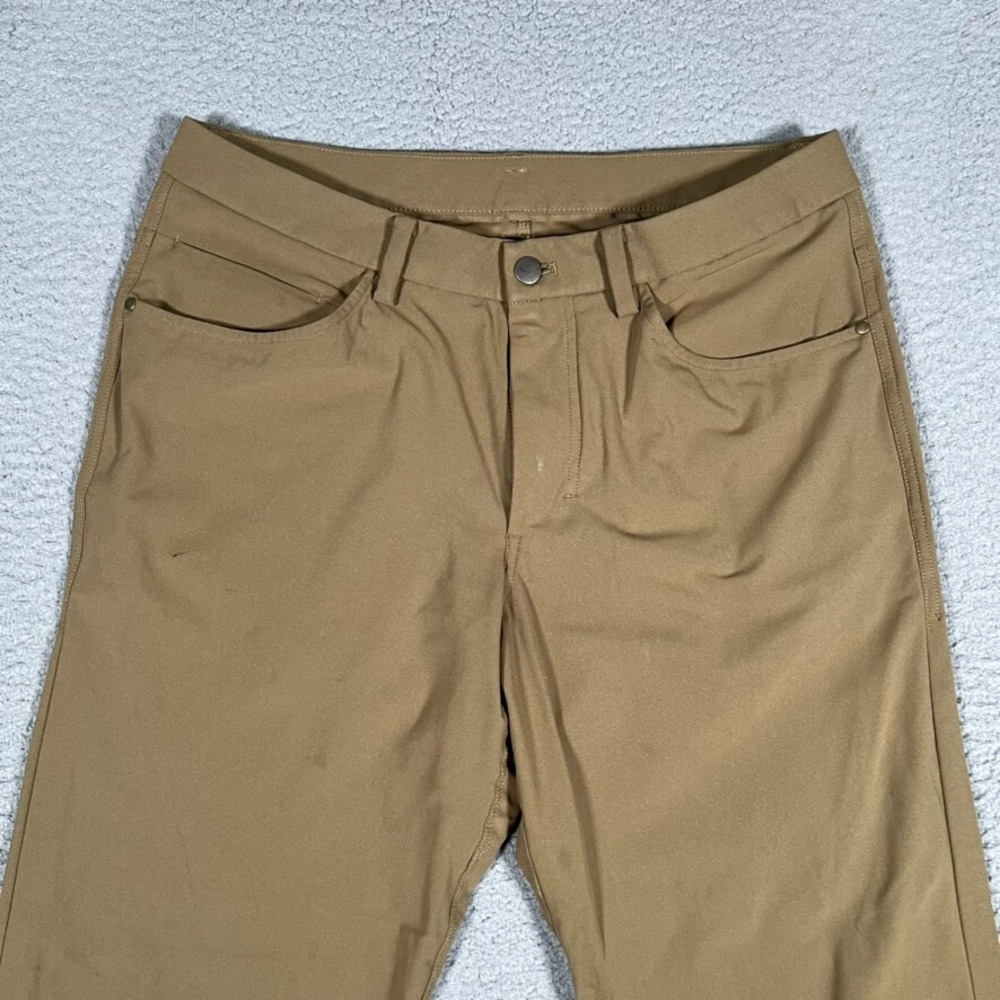 Lululemon Pants Mens 32x29 Brown ABC Classic Fit Warpstreme Golf Casual Preppy - Picture 2 of 13
